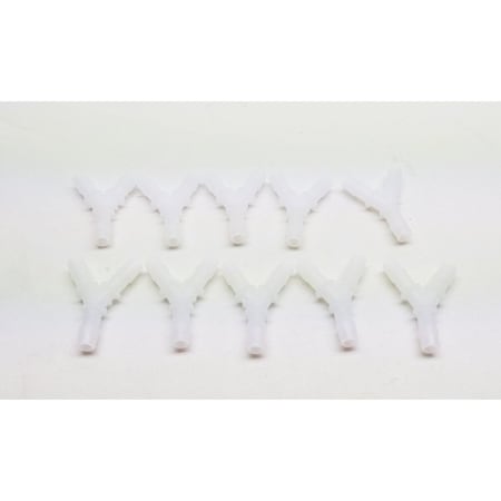 Cole Parmer Masterflex Y-Connector 3/8In Id Hose Barb Union Other Pipe Fitting, 10PK 30703-93